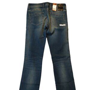Retro Vintage G-Star Nova Mid Waist Straight Leg Medium Blue Denim Jeans Sz 27